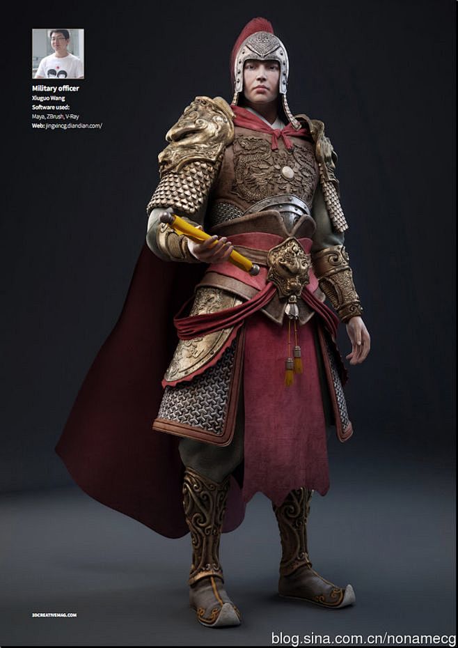 中国铠甲中式东方铠甲盔甲@北坤人素材