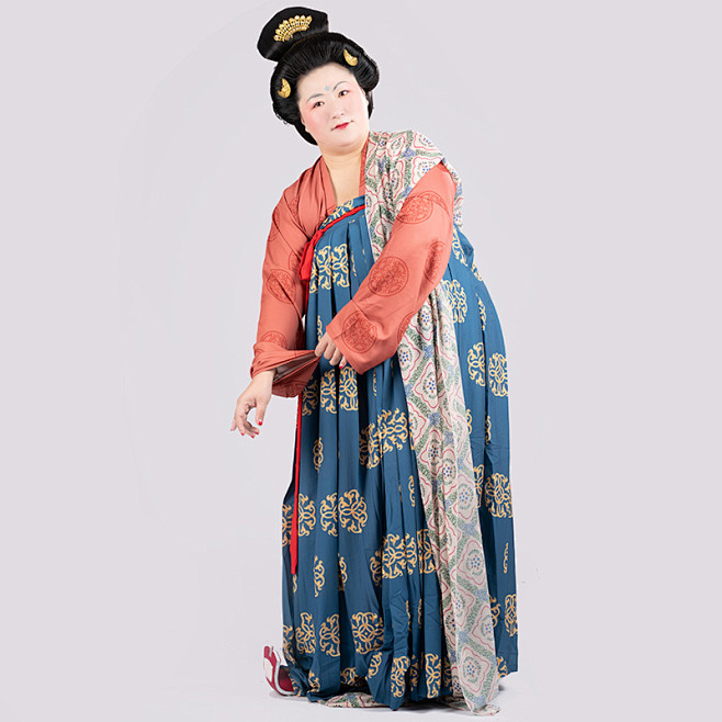 捣练图09唐本俑2018秋冬新款唐画复原款汤圆姐姐大码齐胸汉服两淘宝网