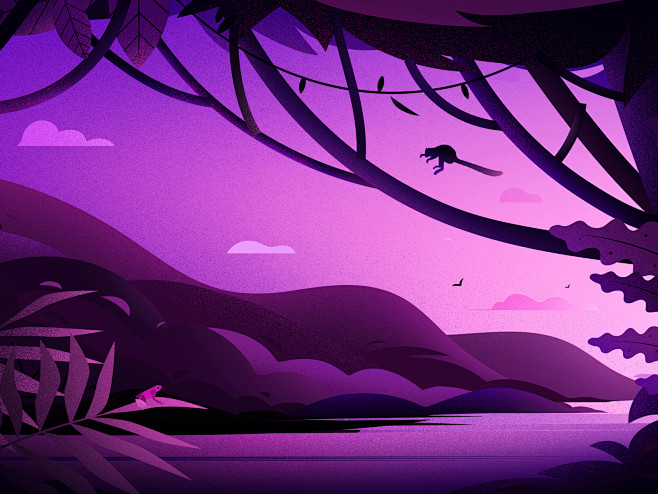 插画-花瓣网|陪你做生活的设计师 | 霓虹灯