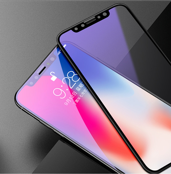 愛絢iphonex鋼化膜蘋果x手機全屏覆蓋3d水凝8x藍光iponex貼膜10tmall