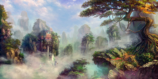 游戏背景武侠背景仙侠背景国风背景武林传奇背景竹林大山江湖