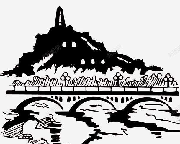 延安宝塔山创意素材