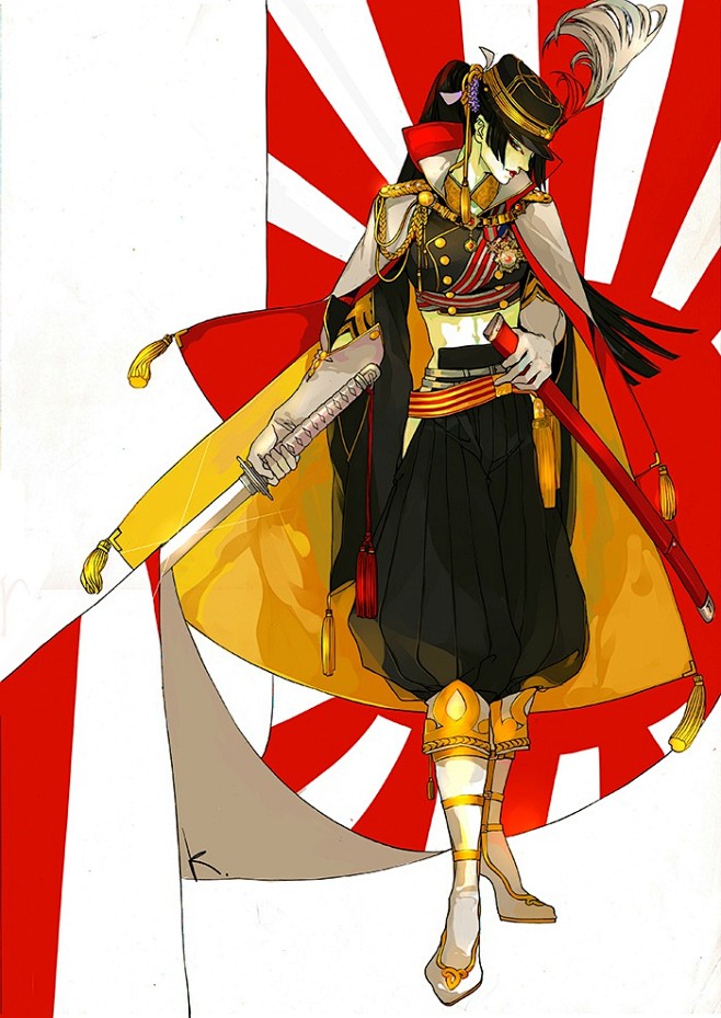 联五轴心的军装系列国家拟人