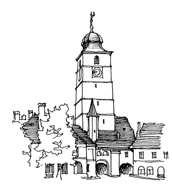 国外大师建筑手绘素描速写绘画660