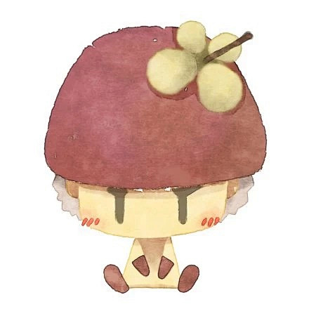 头像萌情侣水彩可爱萌萌嗒帽子q版卡通山竹