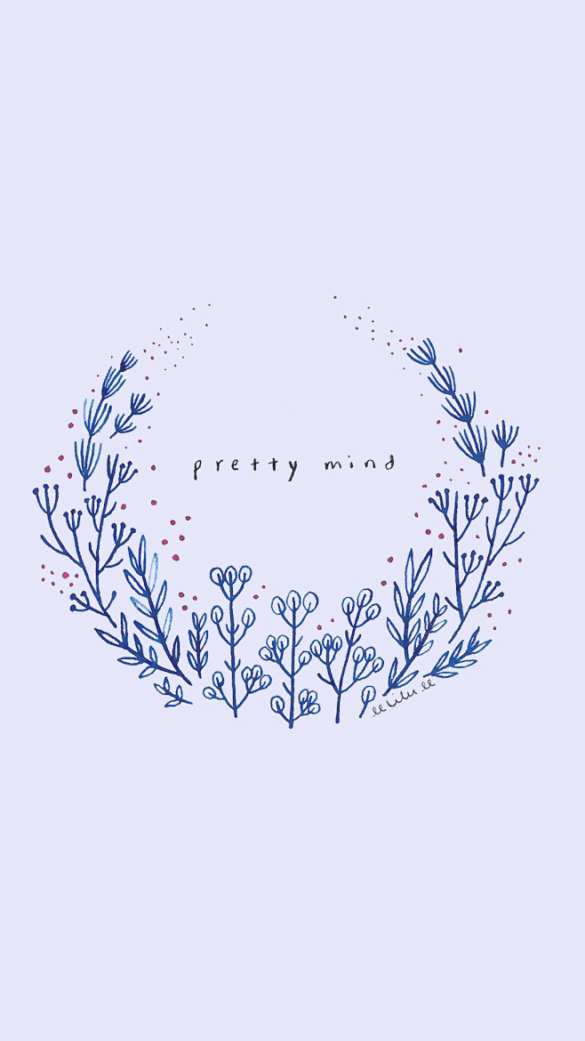 插画素锦花环素材