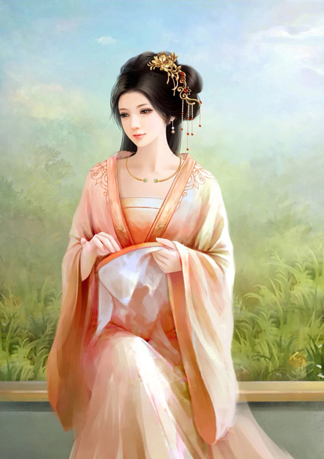 古风手绘美人猫叔彼得潘绘