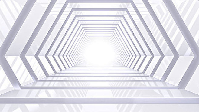 白色空间科技感场景背景全景网