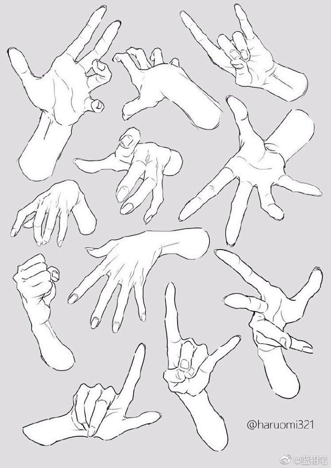 又双叒叕见各角度手部素材戳这里下载o网页链接需在电脑端下载绘画