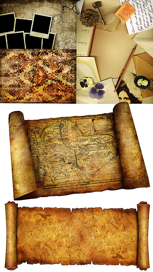 不锈钢旧老式背景纸卷轴地图偏光纹理形色主义