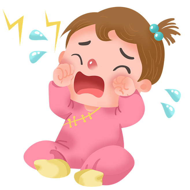 坐着大哭的小宝宝