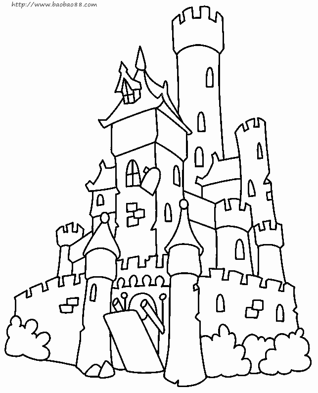 城堡简笔画 王子图片