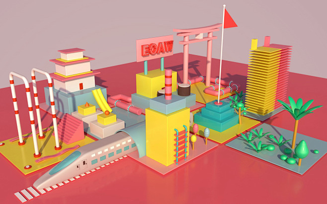 c4d城市场景建模