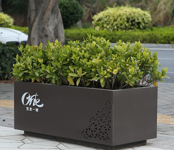 铁艺户外花箱售楼部花坛庭院花槽围栏花池围栏隔断广场道路室外淘宝网