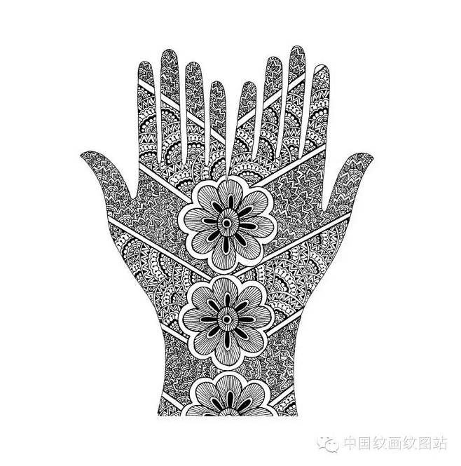 印度海纳图腾的花纹大全让你大开眼界在印度有一种非常流行的花纹叫做