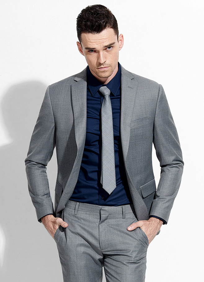 模特动作造型-花瓣网|陪你做生活的设计师 | 修身休闲商务职业西装-t