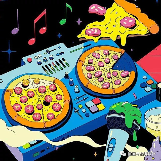 插画丨色彩缤纷的动感插画，她用对比色和曲线创作出脑洞大开的神奇世界 : 60万插画师共同关注→插画与品牌设计