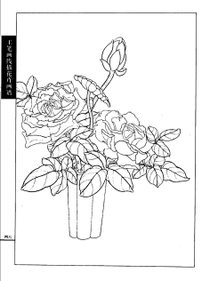 工筆畫線描花卉畫譜