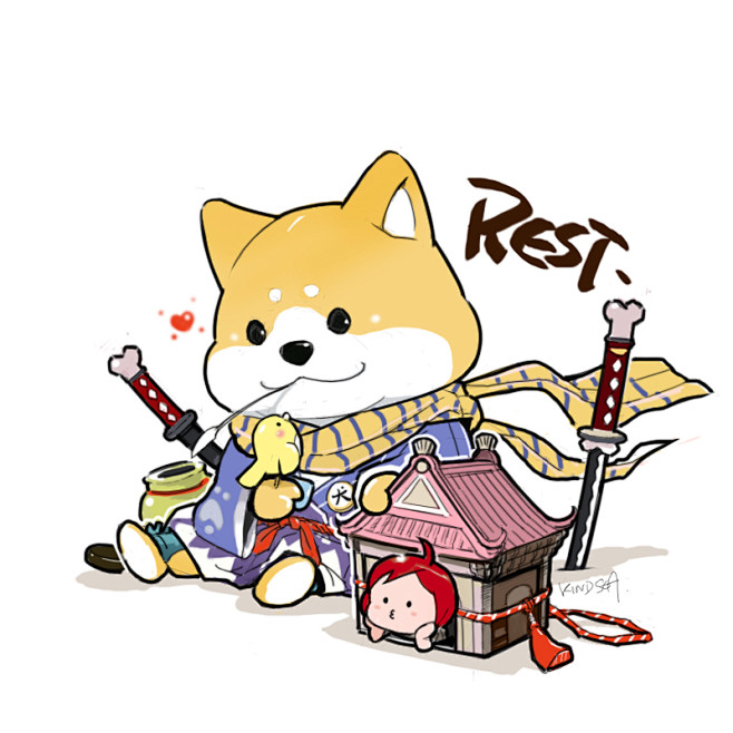 阴阳师同人阴阳师手游插画二次元犬神