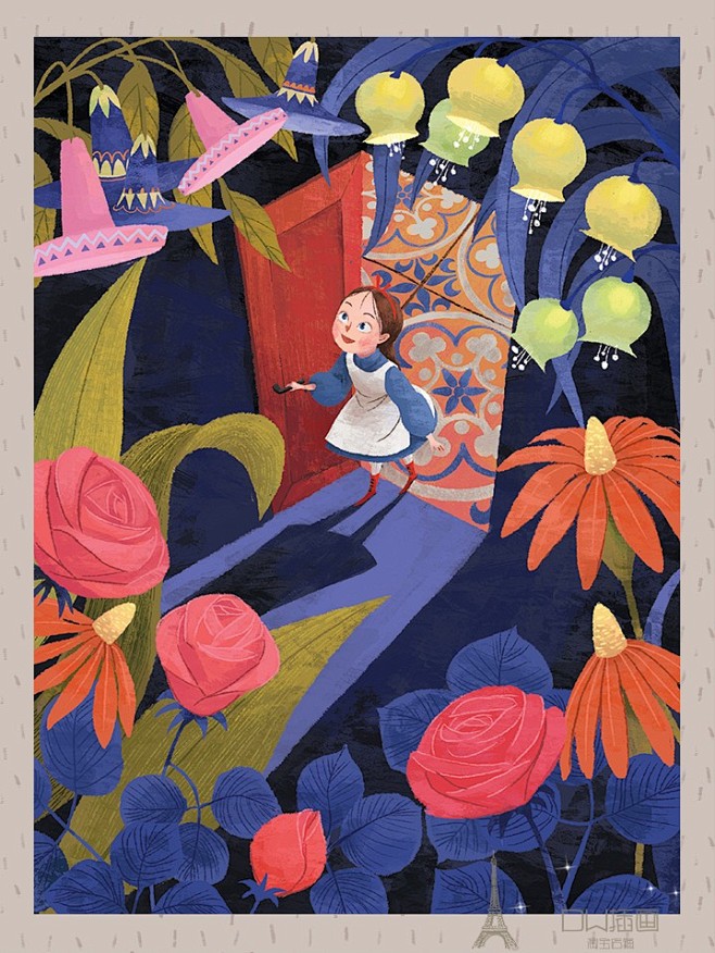 国外插画大师las彩铅可爱卡通人物动物装饰插画手绘临摹素材138张淘宝