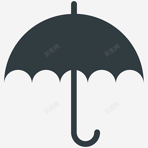 伞天气凉爽标图标创意素材