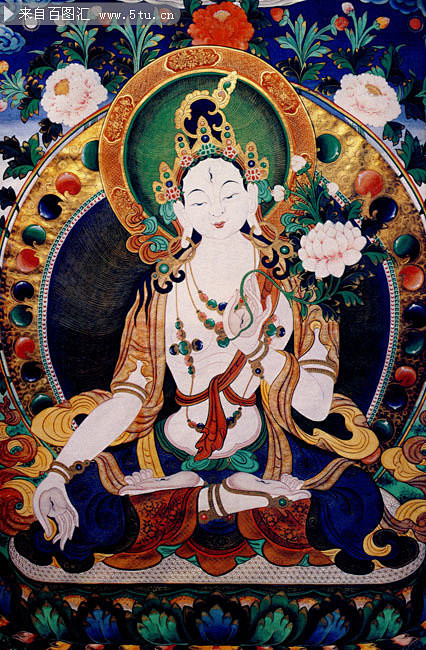 白度母画像唐卡
