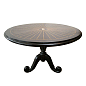 Anglo-Indian Solid Ebony Tilt-Top Table