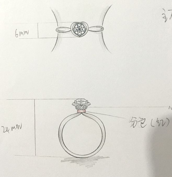 简单戒指手绘设计图图片