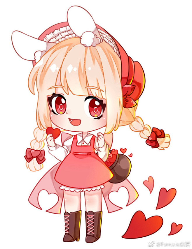 @_warma_卖沃玛的小心心(划掉)摸了一张卖小心心的兔兔沃玛!“歪，你好，请问你要买小心心嘛?”想了一下怪可爱的 