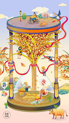 S胖茹采集到国风插画