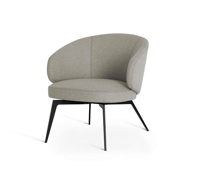 lema莱马现代风格椅单人沙发侧面