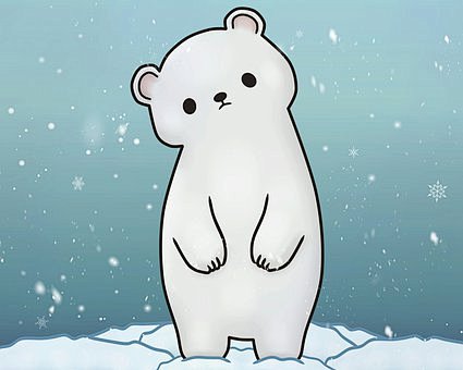 北极熊戴帽子头像图片