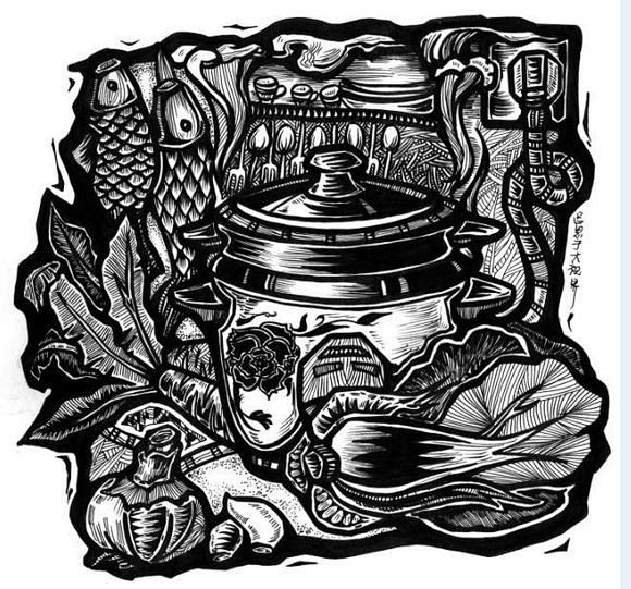 图片设计基础川美黑白装饰画在线交流学习四川美术学院吧百度贴吧