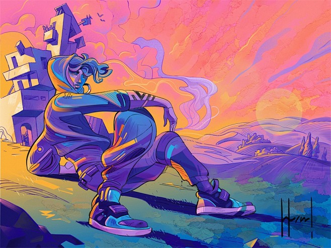 10张形态张力十足的创意扁平插画