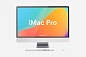 %name 高品质的白色iMac Pro UI样机展示模型mockups