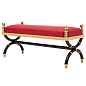 Gilt Brass and Leather Bench by Raphael | 1stdibs.com I just love this bench.