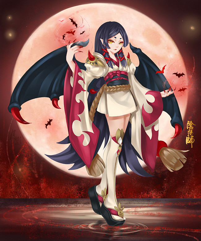 阴阳师手游吸血姬同人图插画壁纸阴阳师手游嗜血の姬半次元第一中文