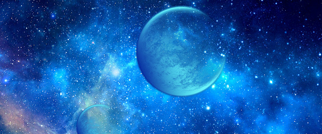 唯美宇宙星球星空背景背景图片素材