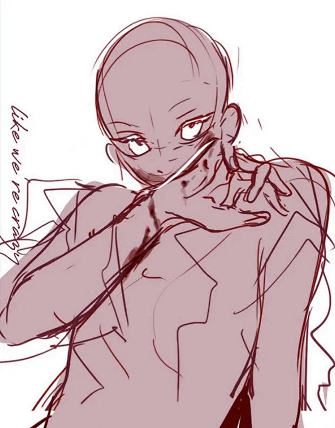 病娇人物主题的画风参考