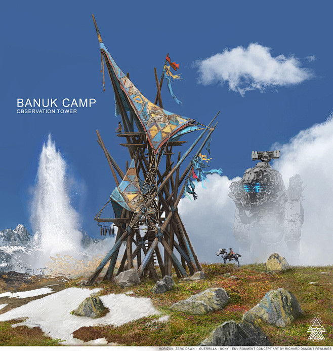 horizonzerodawnricharddumontenvironmentconceptartcreatedforvideo