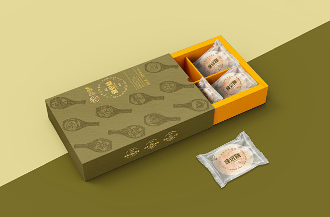 最能唤起甜美回忆的莫过于这一口古早味庆珍绿豆饼包装创意设计案例找