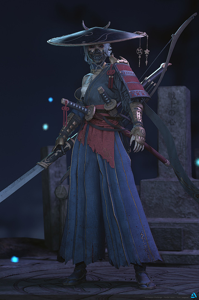 samuraiwarriorbrcharacter93332tripolygonsbrbase8560tripolygonsbr