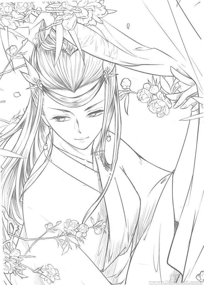 新手练习线稿古风线稿集iii43p古风线稿集第三套喜欢古风的同学可以