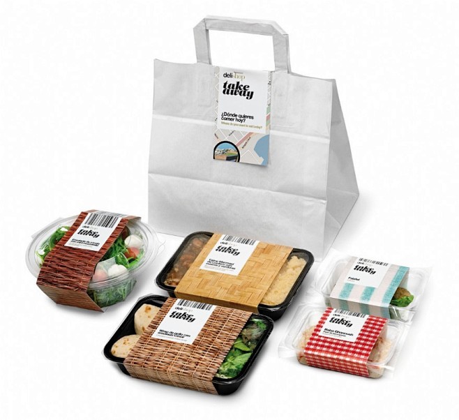 有着浓郁西班牙风情的熟食外卖包装