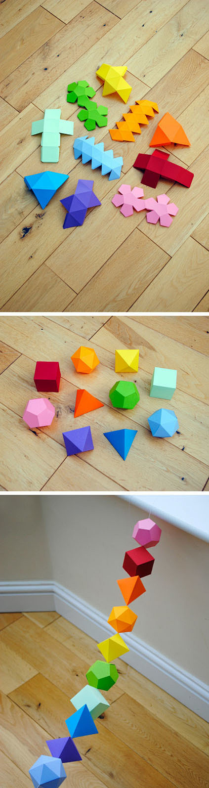 简单的几何形体折纸手工教程正方形圆形三角形