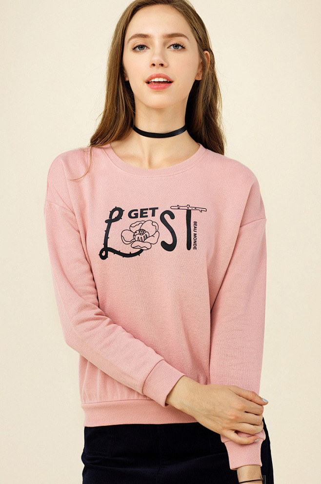 佐丹奴女装卫衣佐丹奴giordano女装卫衣彼尔梦t恤落肩袖