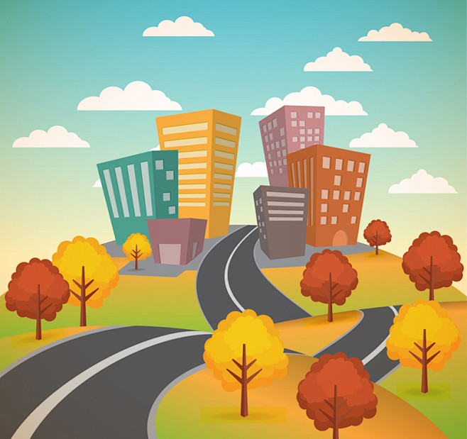 建筑风景矢量素材简笔画/插画只有懒女人2该采集也在以下画板加载更多