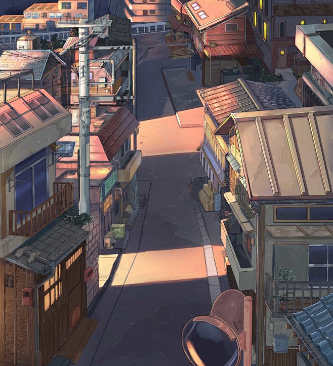 オリジナル朝の町qdsn的插画pixivこの作品朝の町はオリジナル风景等