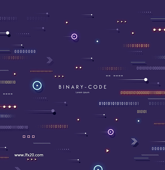 几何图形曲线代码科技效果海报psd素材