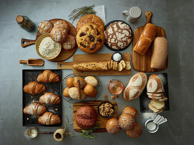 fresh food market : display pictures used for different corners